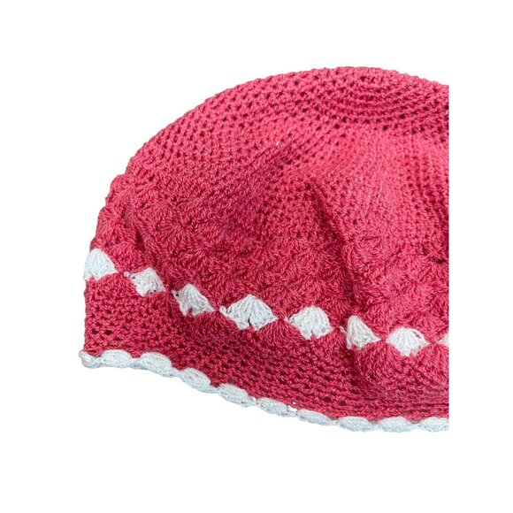 Handmade Floral Detailed Coral Beige Crochet Womens Beanie Hat Cap SKU 9575 - Picture 5 of 11